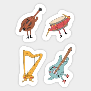 Funny Musical Instrument, Music Instrument Sticker